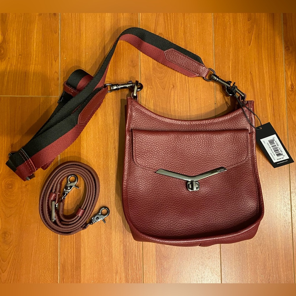 Botkier Valentina saddle crossbody bag in wine color.  NWT